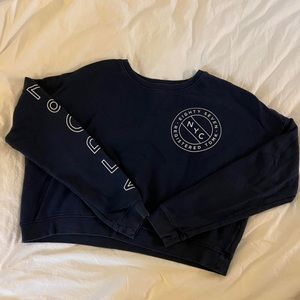 aeropostale cropped navy sweatshirt.